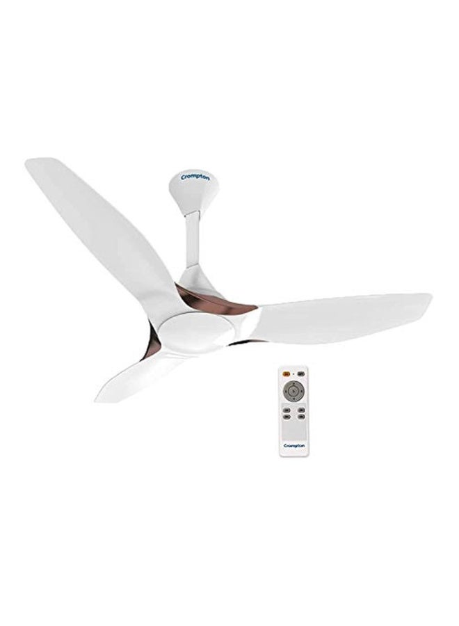 Crompton SilentPro Enso 1225 mm ActivBLDC Remote-controlled Ceiling Fan with Anti-Dust Technology | 2X Silent |iF Design Award 2021 | 5 Years Warranty (White) - Image 1